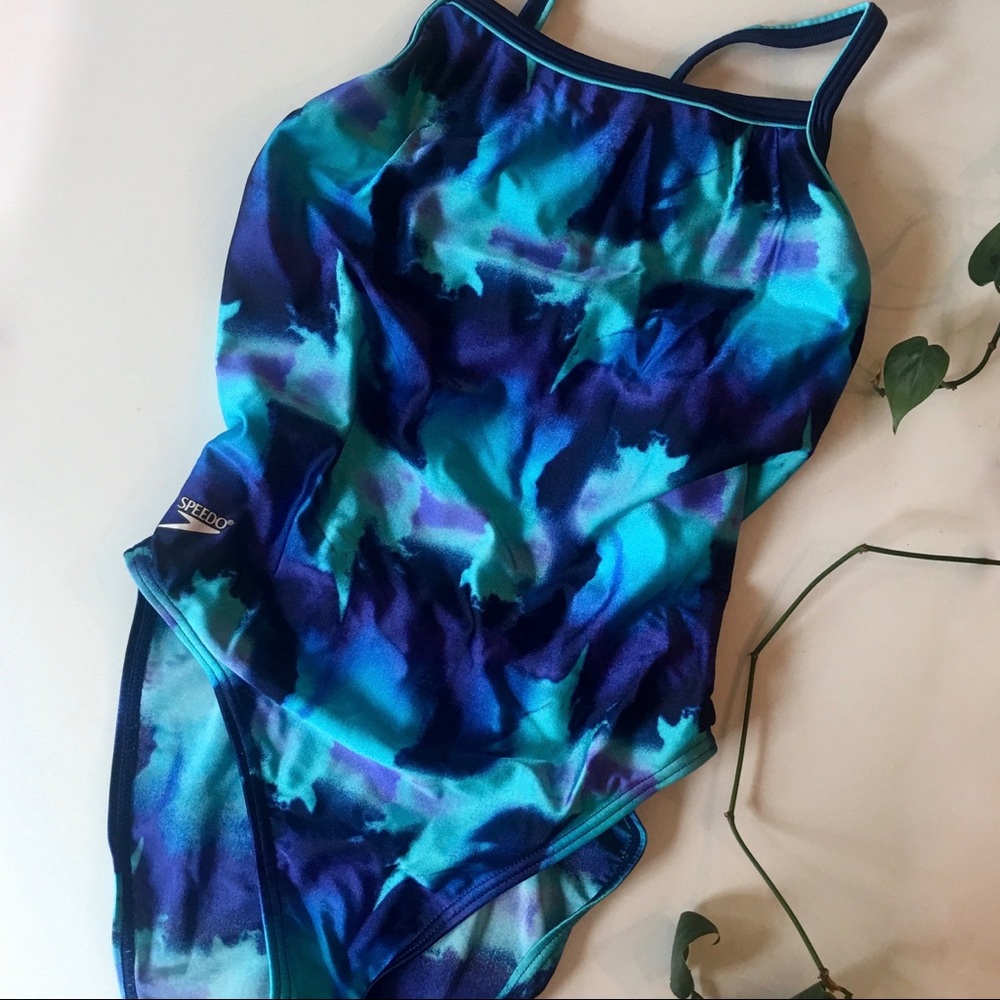🔑 Aqua Keyhole-Back One-Piece